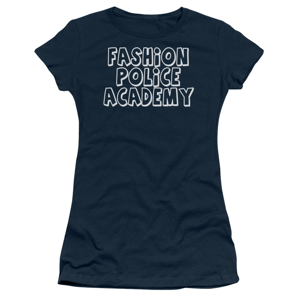 Fashion Police - Short Sleeve Junior Sheer - Navy T-shirt