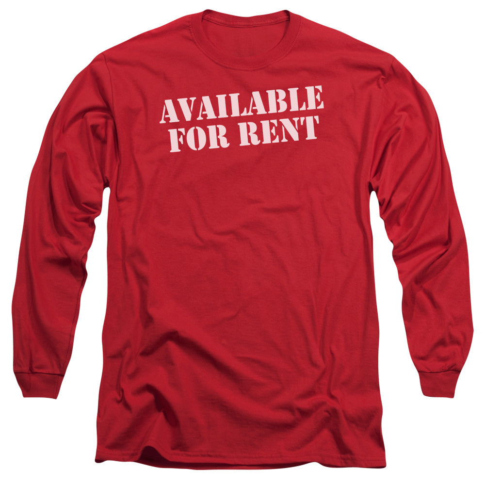 Available For Rent - Long Sleeve Adult 18 - 1 - Red T-shirt