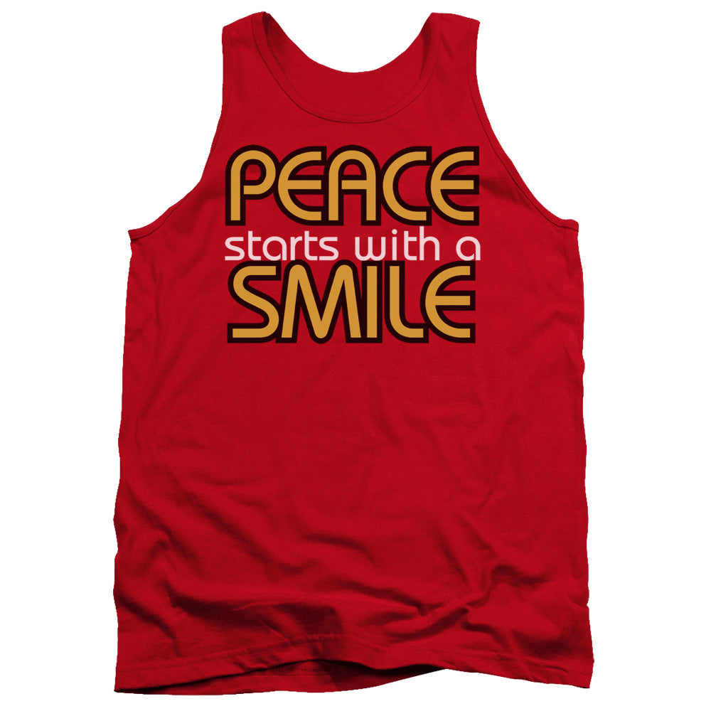 Peace With A Smile - Adult Tank - Red