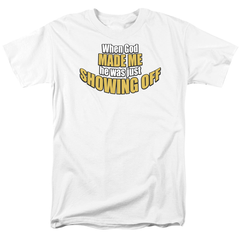 Showing Off - Short Sleeve Adult 18 - 1 - White T-shirt
