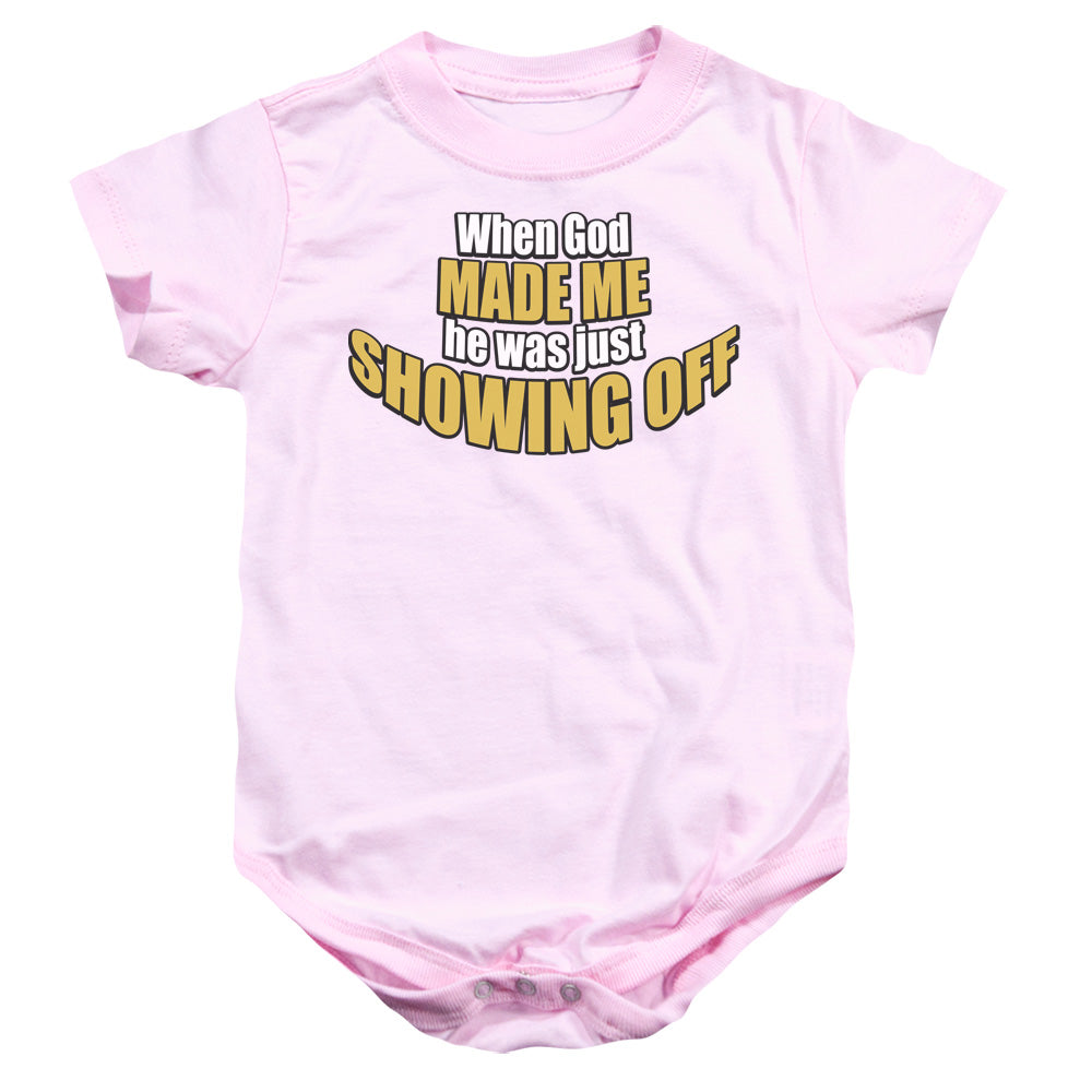 Showing Off - Infant Snapsuit - Pink