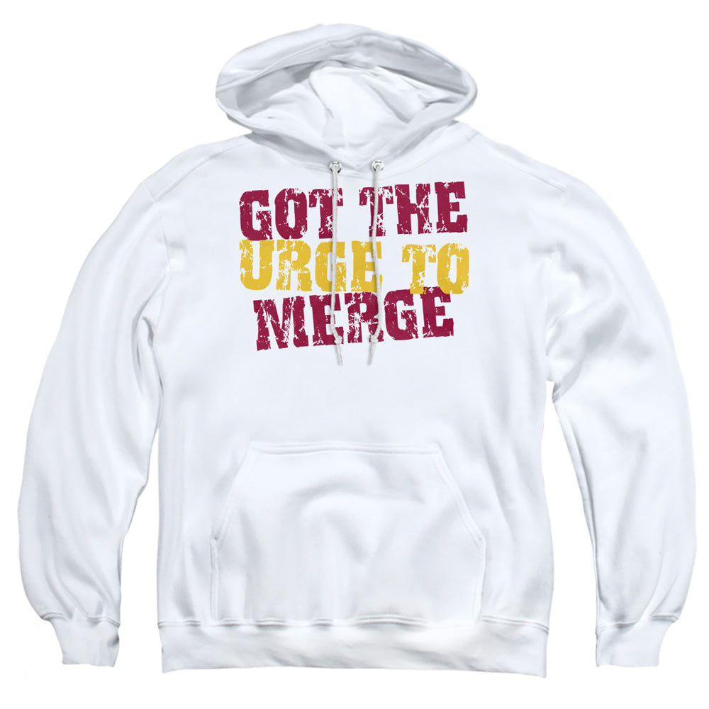 Urge To Merge - Adult Pull-over Hoodie - White