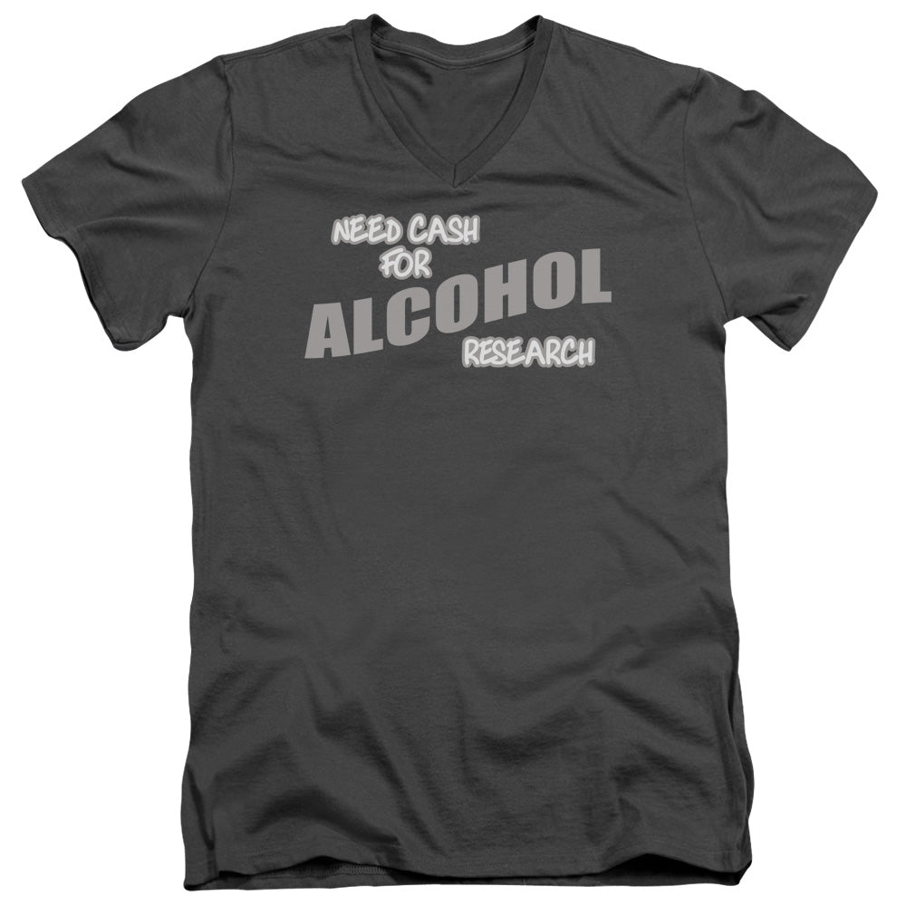 Alcohol Research - Short Sleeve Adult V-neck - Charcoal T-shirt