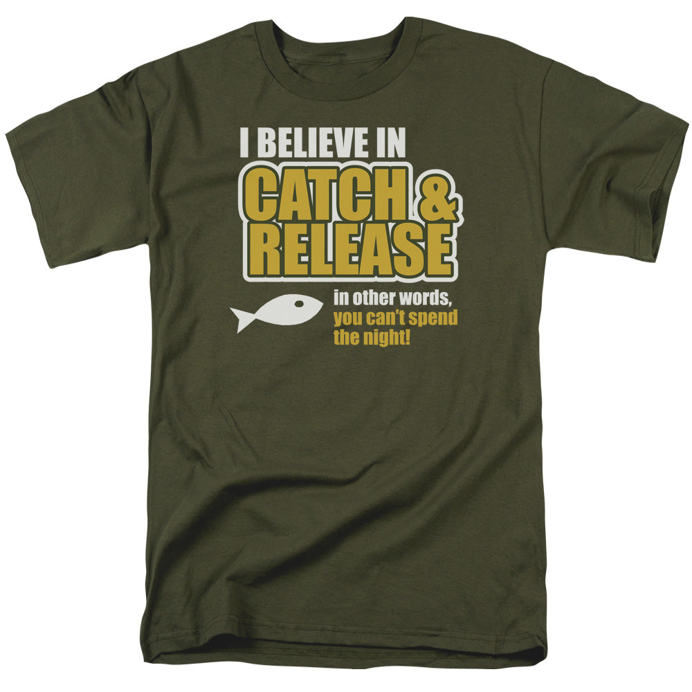 Catch And Release - Short Sleeve Adult 18 - 1 - Military Green T-shirt