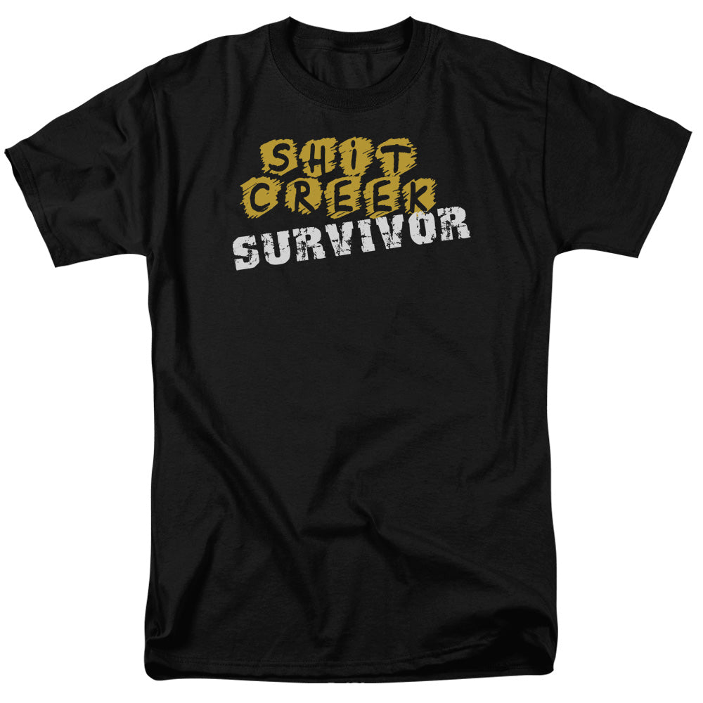 Shit Creek Survivor - Short Sleeve Adult 18 - 1 - Black T-shirt