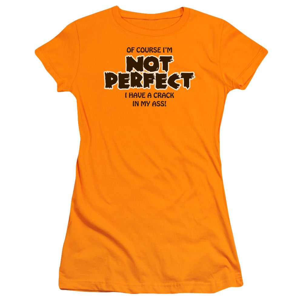 Not Perfect - Short Sleeve Junior Sheer - Orange T-shirt