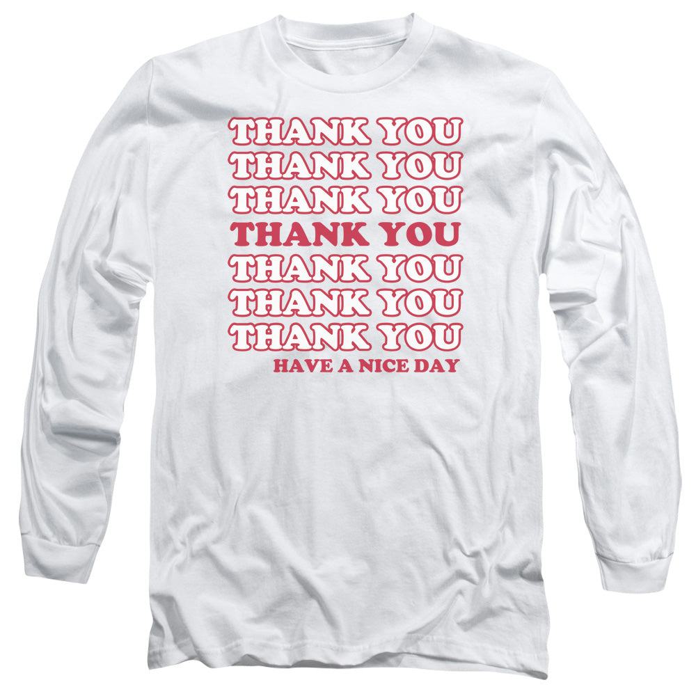 Thank You - Long Sleeve Adult 18 - 1 - White T-shirt
