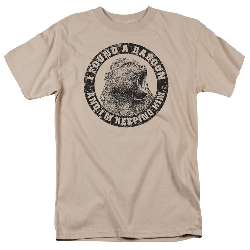 I Found A Baboon - Short Sleeve Adult 18 - 1 - Sand T-shirt