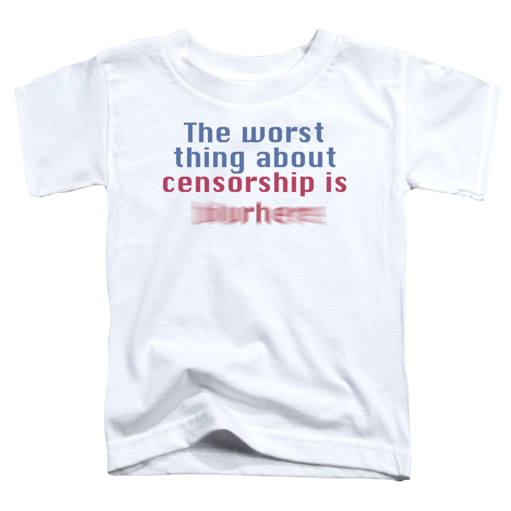 Censorship - Short Sleeve Toddler Tee - White T-shirt