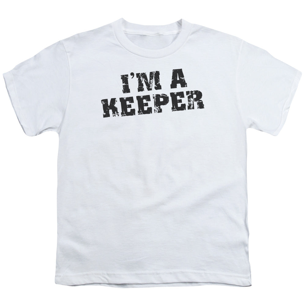 Im A Keeper - Short Sleeve Youth 18 - 1 - White T-shirt