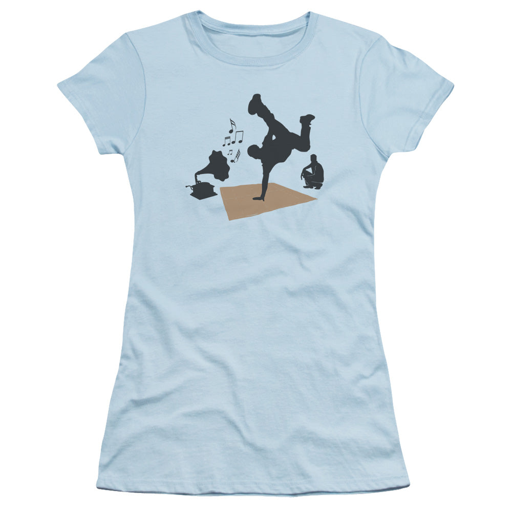 Kickin It Olde School - Short Sleeve Junior Sheer - Light Blue T-shirt