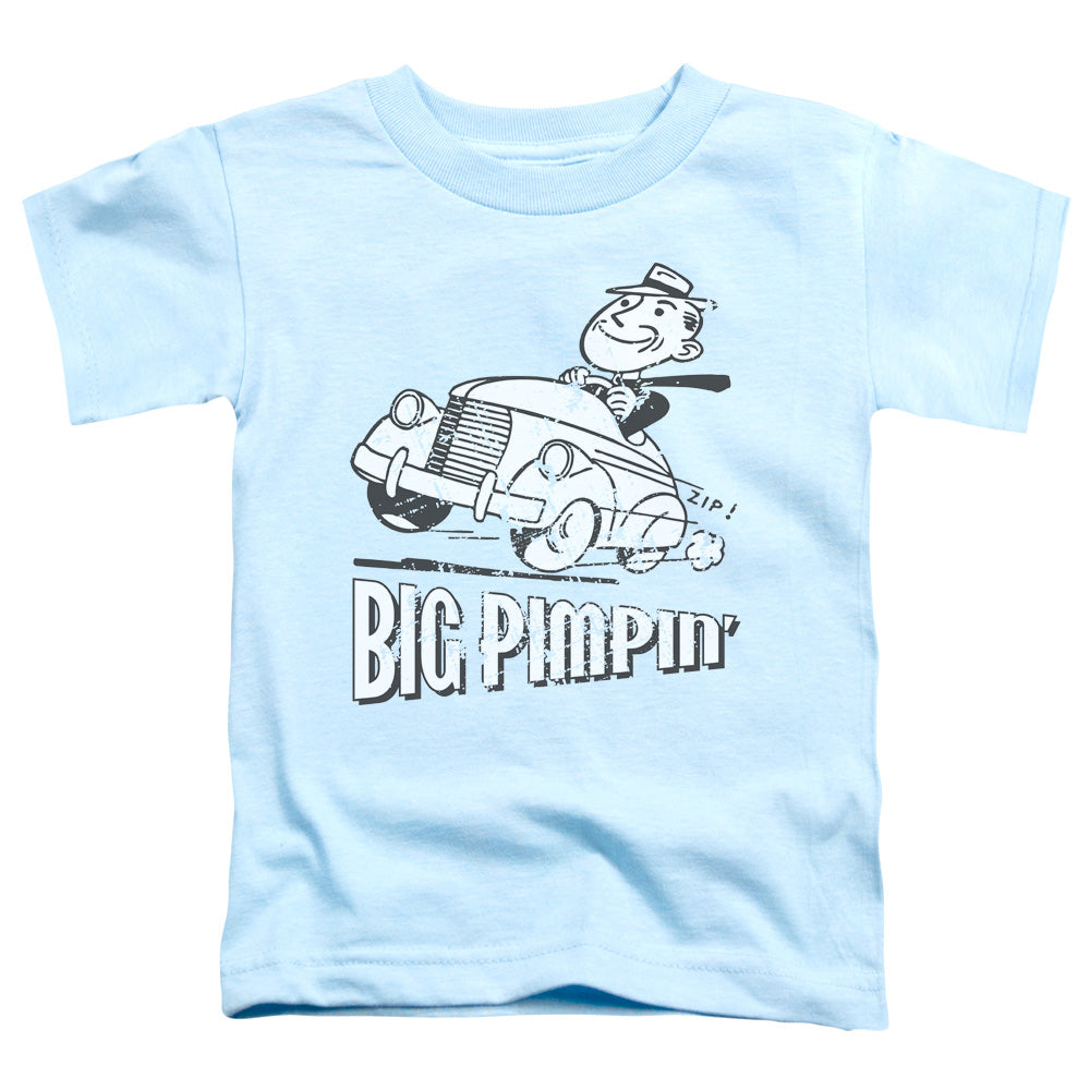 Big Pimpin - Short Sleeve Toddler Tee - Light Blue T-shirt