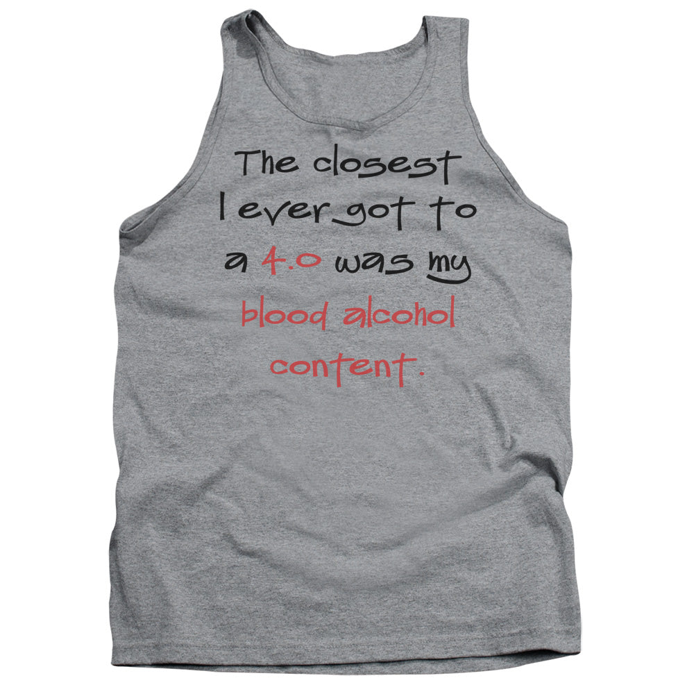 4.0 Blood Alcohol - Adult Tank - Athletic Heather