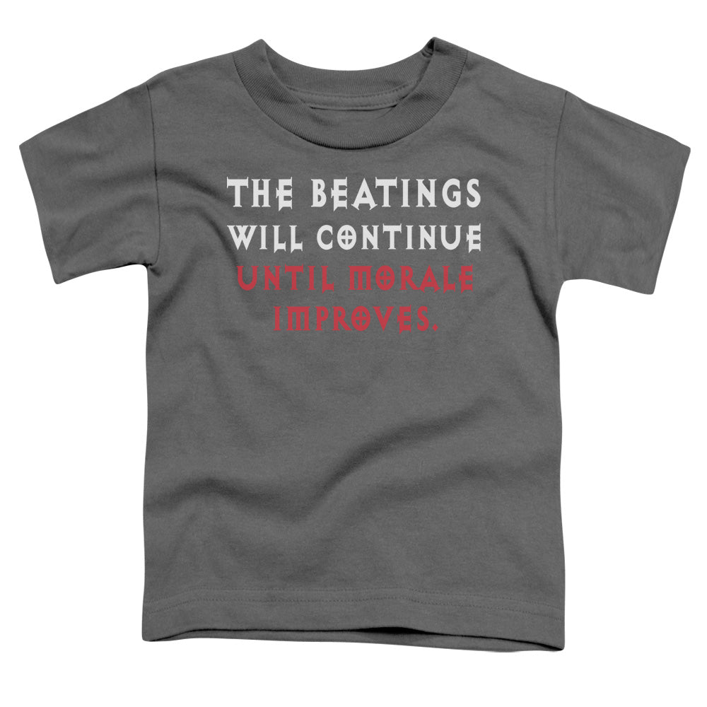 Improving Morale - Short Sleeve Toddler Tee - Charcoal T-shirt