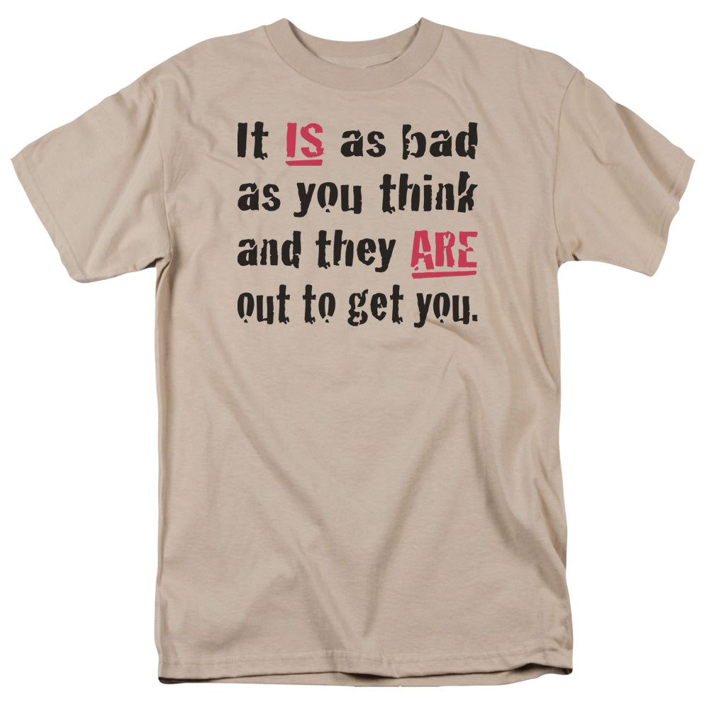 It Is As Bad As You Think - Short Sleeve Adult 18 - 1 - Sand T-shirt