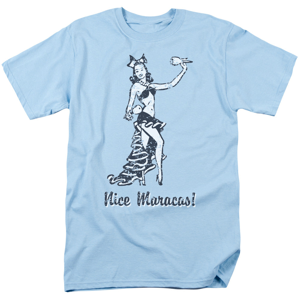 Nice Maracas - Short Sleeve Adult 18 - 1 - Light Blue T-shirt