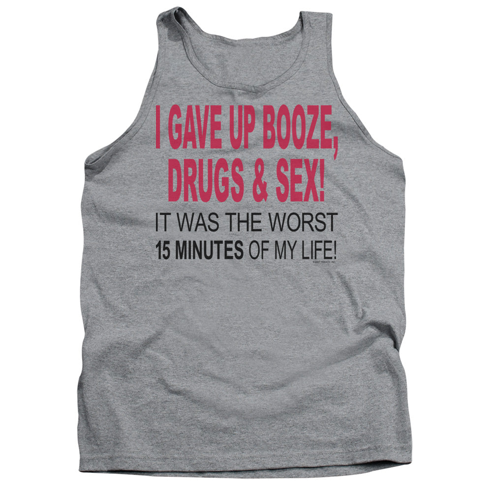 I Gave Up Booze Drugs And Sex - Adult Tank - Athletic Heather