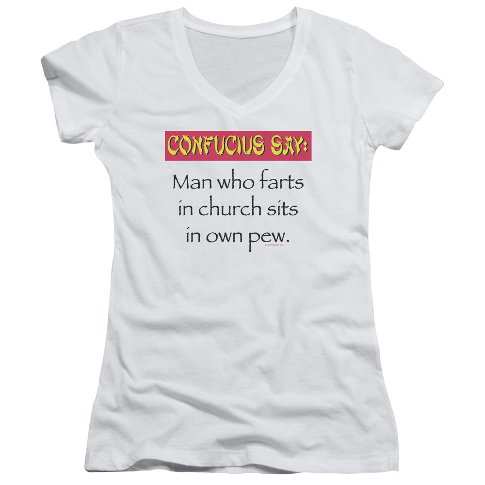 Confucius - Junior V-neck - White