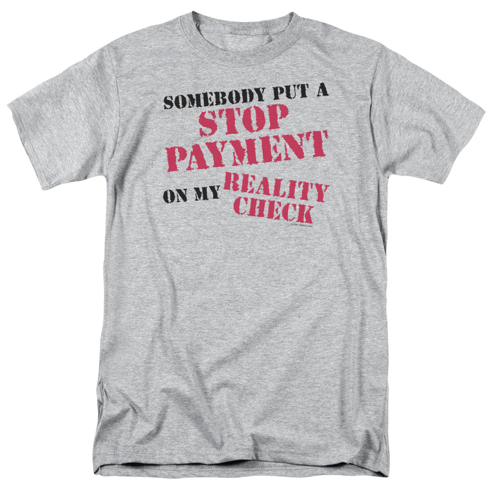 Stop Payment - Short Sleeve Adult 18 - 1 - Athletic Heather T-shirt