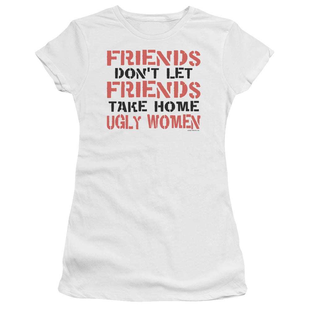 Friends...ugly Women - Short Sleeve Junior Sheer - Athletic Heather T-shirt