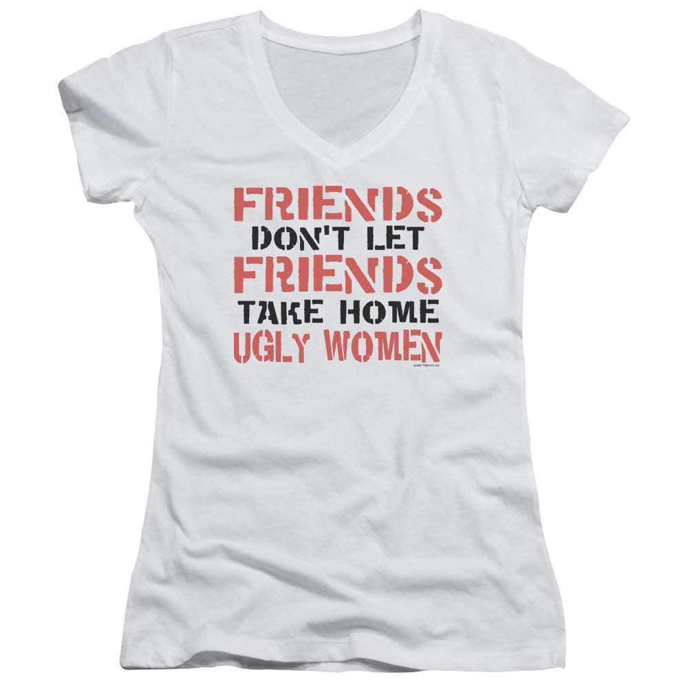 Friends...ugly Women-junior V-neck - Athletic Heather