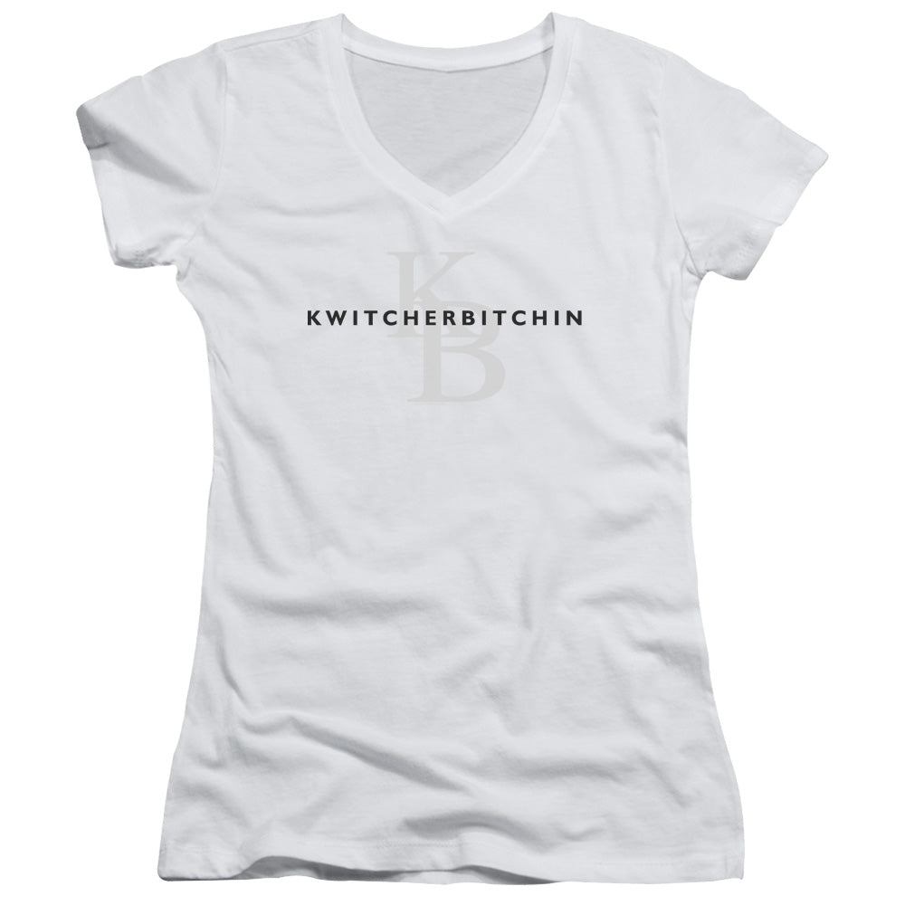 Kwitcherbitchin - Junior V-neck - White