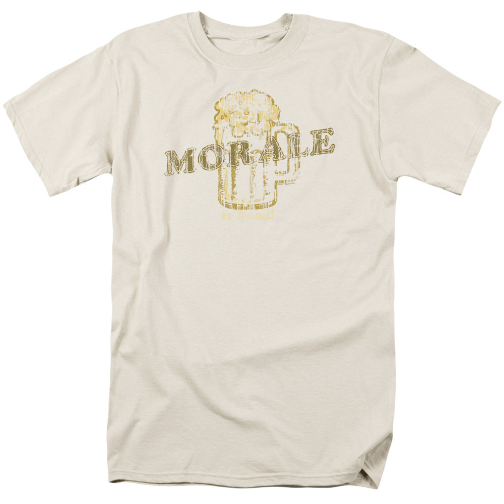 Morale Is Good - Short Sleeve Adult 18 - 1 - Cream T-shirt