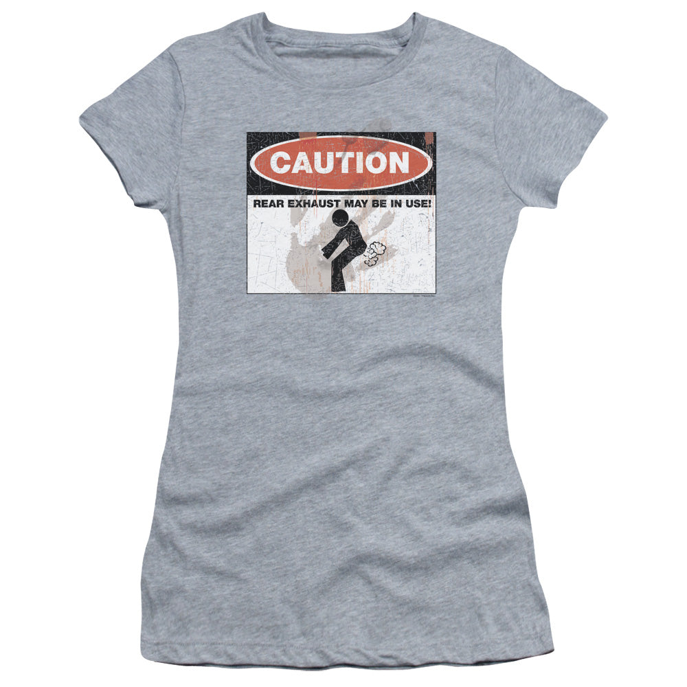 Caution - Short Sleeve Junior Sheer - Athletic Heather T-shirt