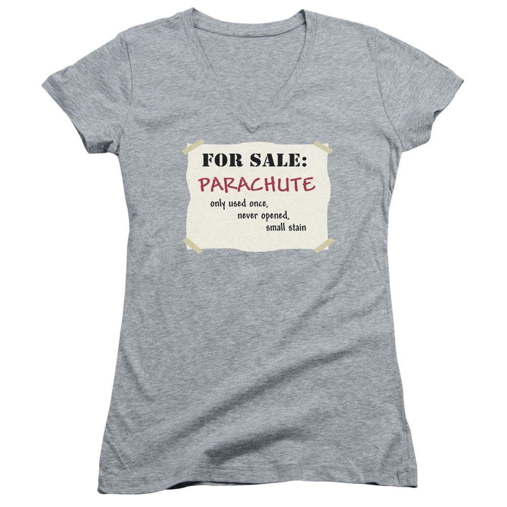 Parachute For Sale - Junior V-neck - Athletic Heather