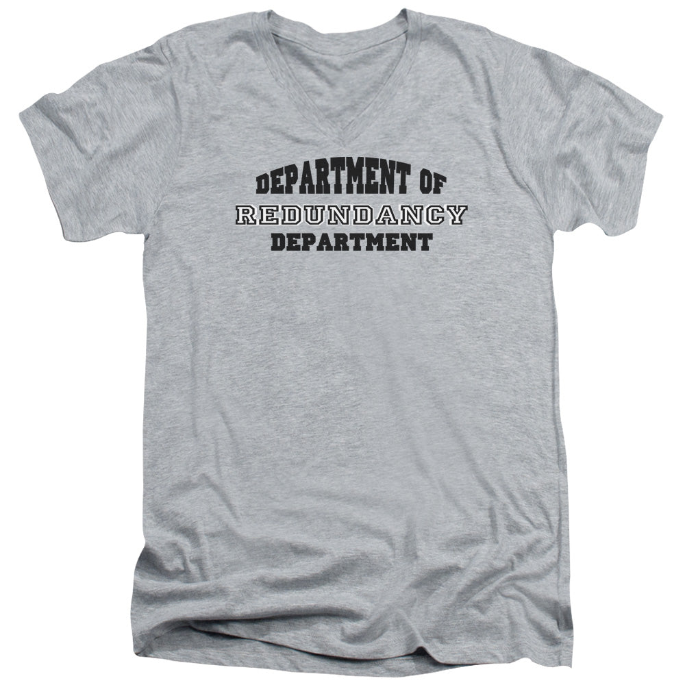 Dept Of Redundancy - Short Sleeve Adult V-neck - Athletic Heather T-shirt