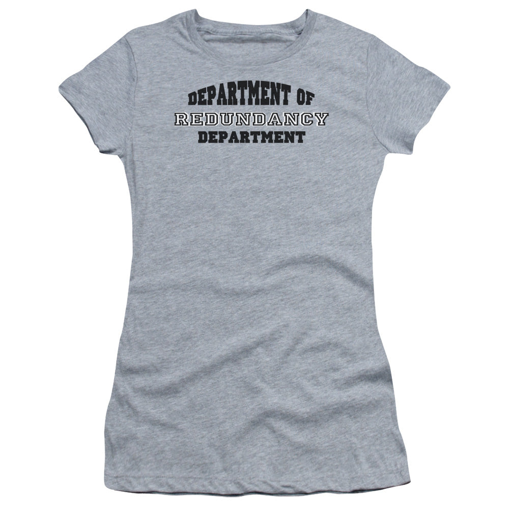 Dept Of Redundancy - Short Sleeve Junior Sheer - Athletic Heather T-shirt