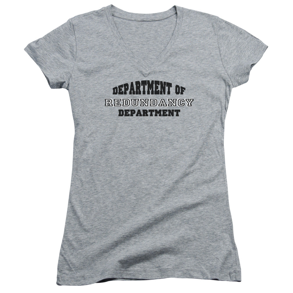 Dept Of Redundancy - Junior V-neck - Athletic Heather