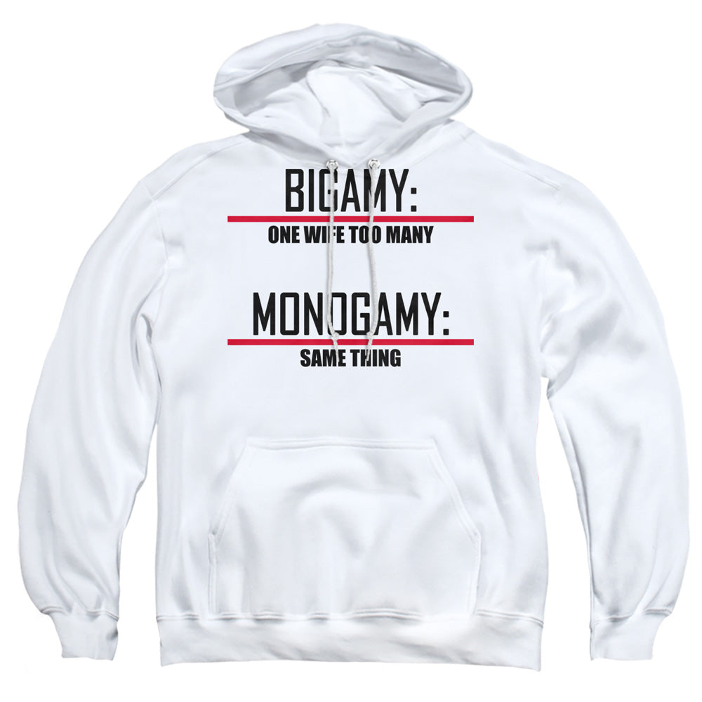 Bigamy & Monogamy - Adult Pull-over Hoodie - White