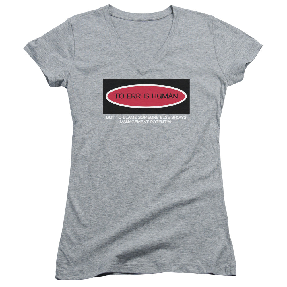 Management Potential - Junior V-neck - Athletic Heather