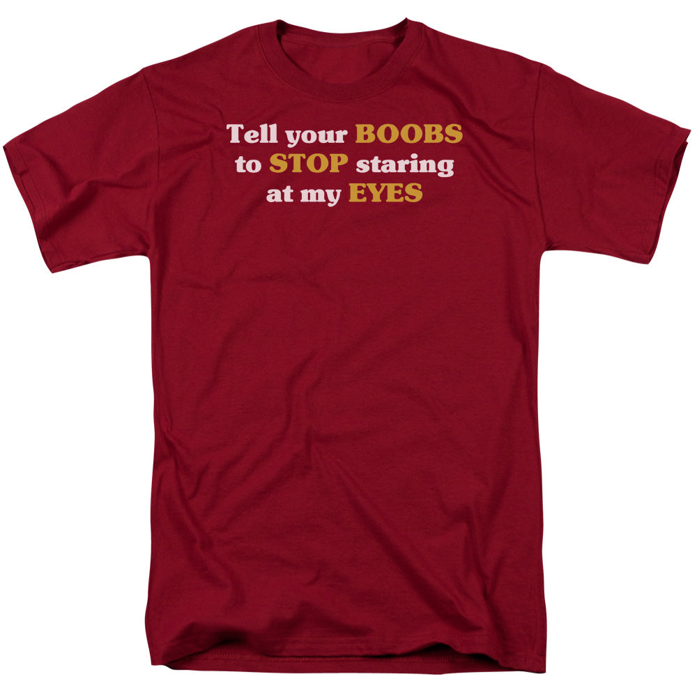 Boobs Staring At Eyes - Short Sleeve Adult 18 - 1 - Cardinal T-shirt