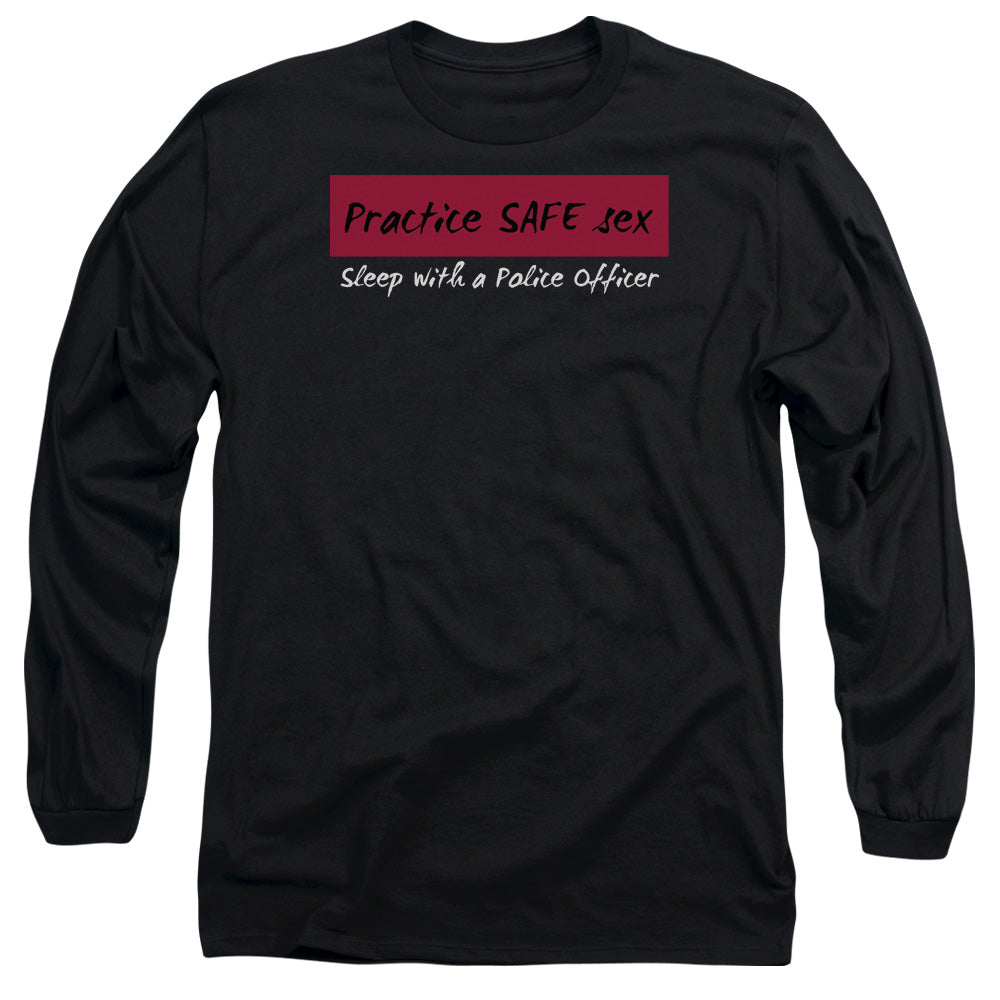 Practice Safe Sex - Long Sleeve Adult 18 - 1 - Black T-shirt
