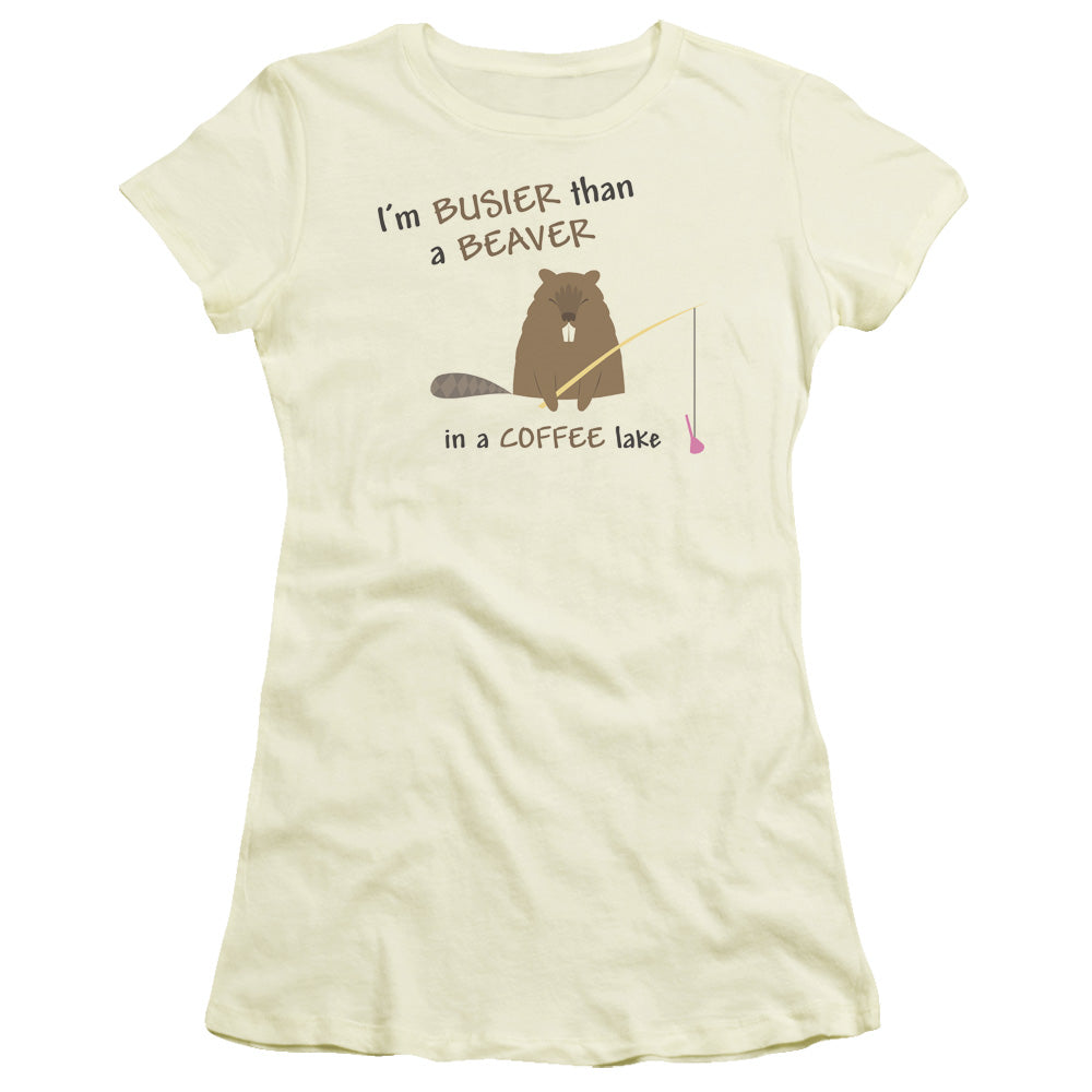 Busy Beaver - Short Sleeve Junior Sheer - Cream T-shirt