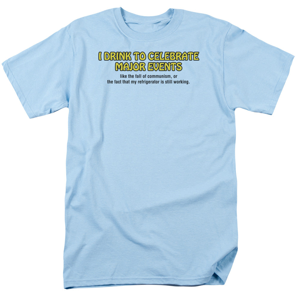 Drink To Celebrate - Short Sleeve Adult 18 - 1 - Light Blue T-shirt