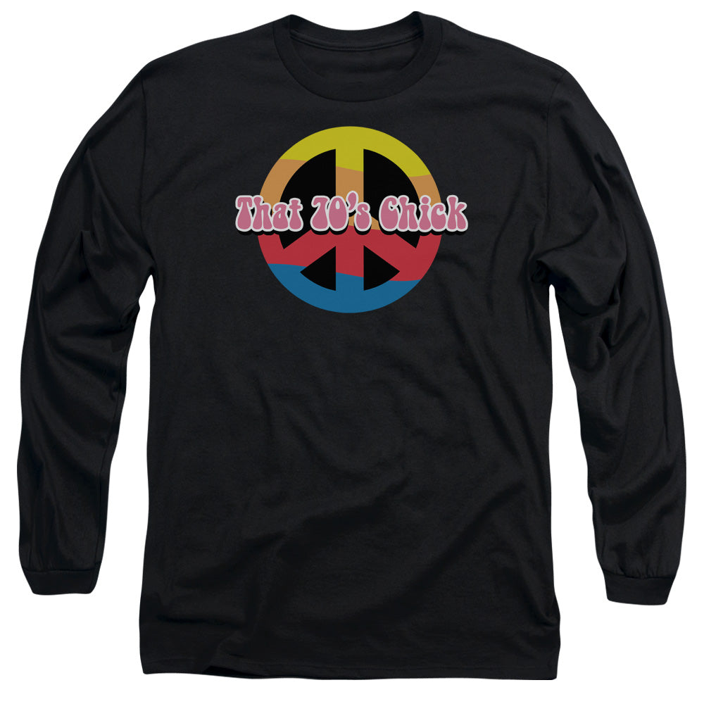 That 70s Chick - Long Sleeve Adult 18 - 1 - Black T-shirt