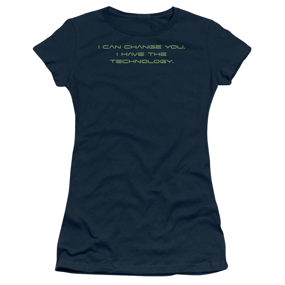 I Can Change You - Short Sleeve Junior Sheer - Navy T-shirt