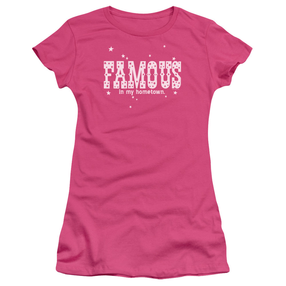 Famous - Short Sleeve Junior Sheer - Hot Pink T-shirt