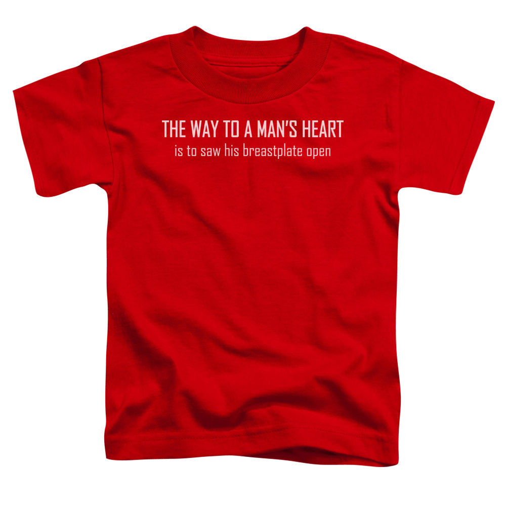 Way To A Mans Heart - Short Sleeve Toddler Tee - Red T-shirt