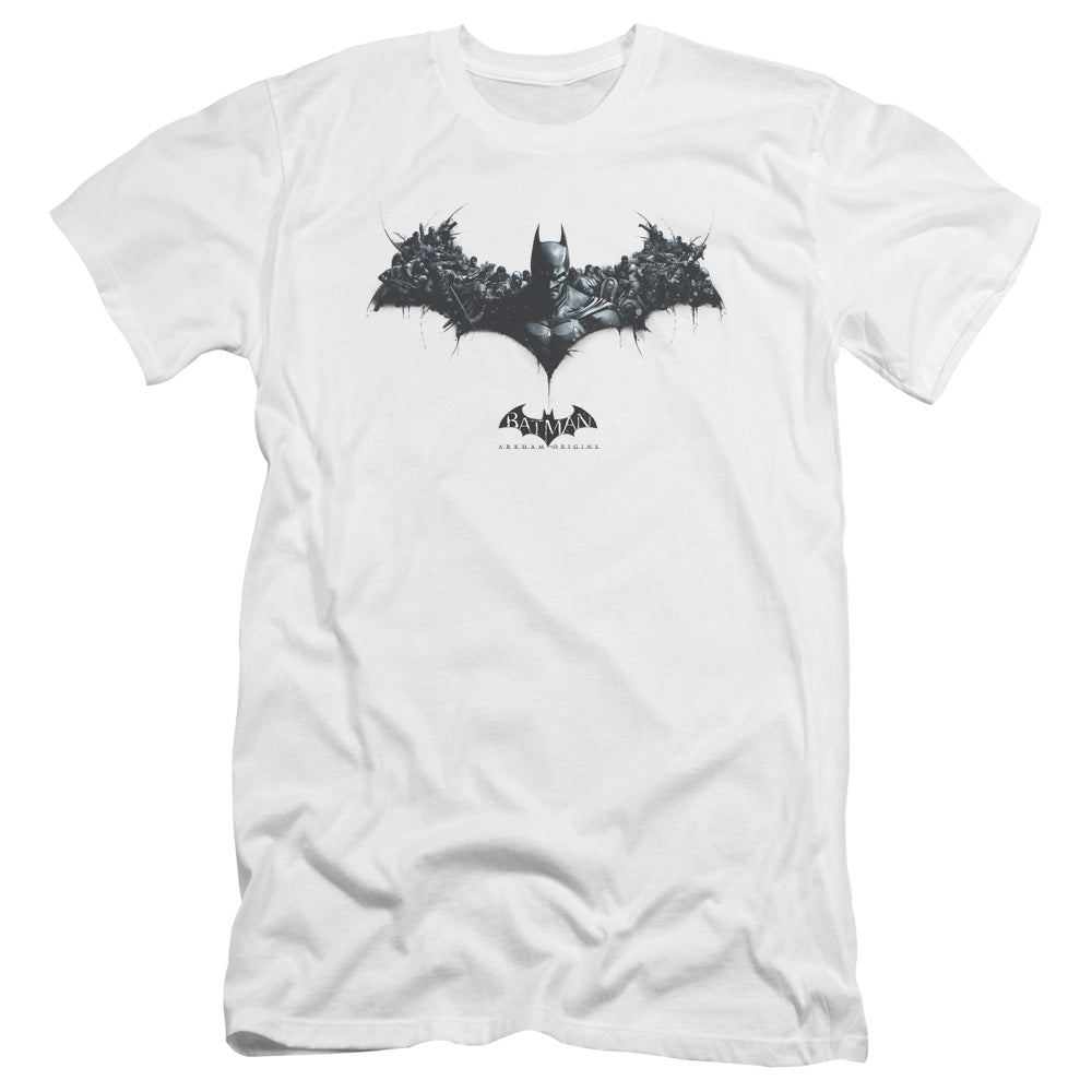 Batman Arkham Origins - Bat Of Enemies-premuim Canvas Adult Slim Fit 30/1 - White