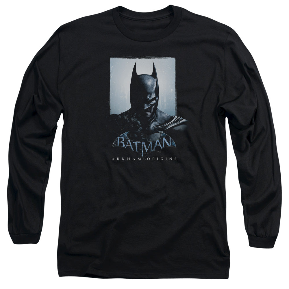 Batman Arkham Origins - Two Sides - Long Sleeve Adult 18/1 - Black T-shirt