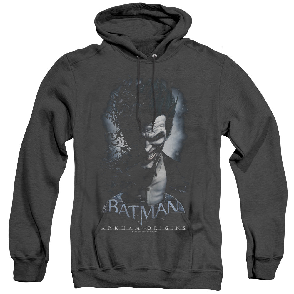 Batman Arkham Origins - Joker - Adult Heather Hoodie - Black