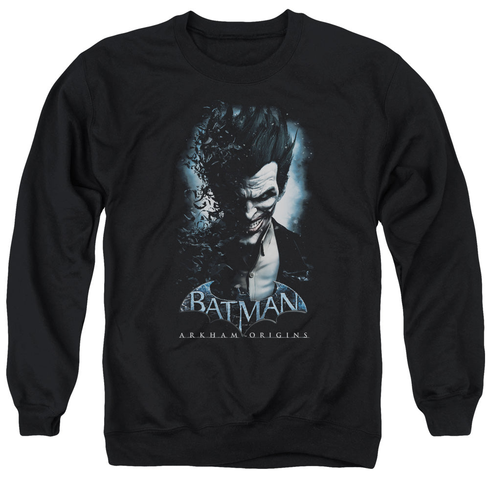 Batman Arkham Origins - Joker - Adult Crewneck Sweatshirt - Black