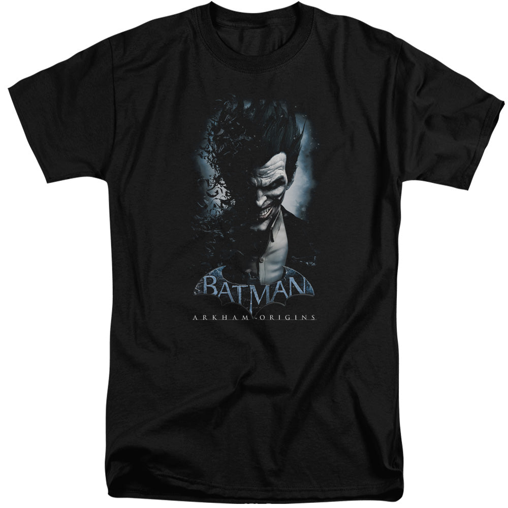Batman Arkham Origins - Joker - Short Sleeve Adult Tall - Black T-shirt