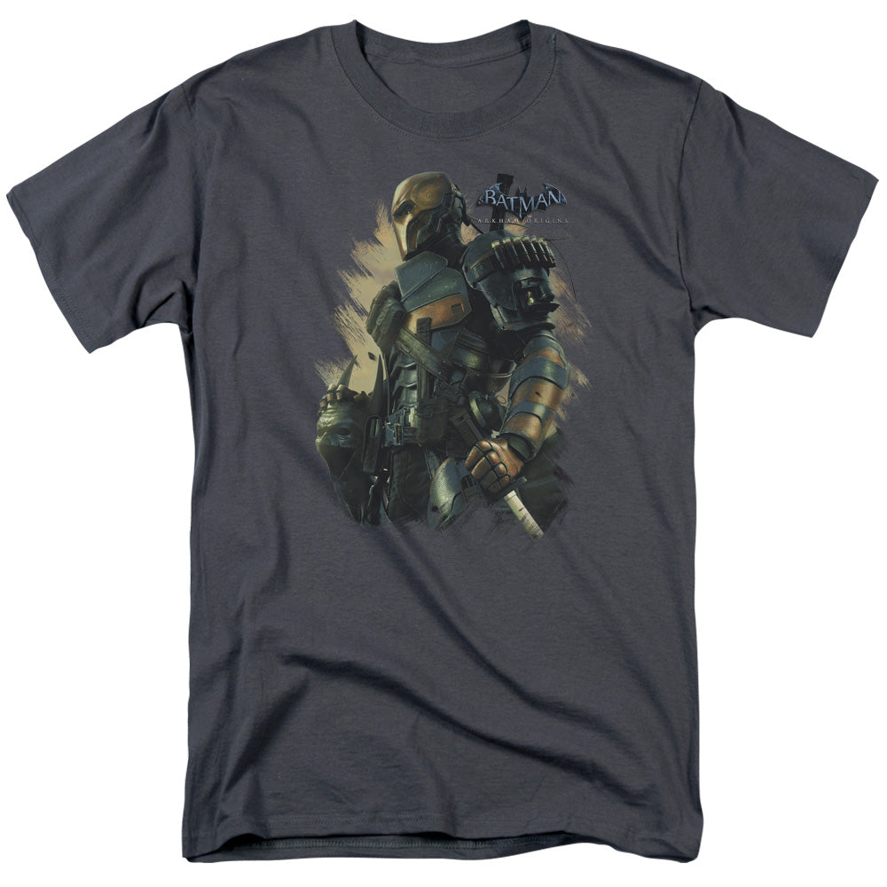 Batman Arkham Origins - Deathstroke - Short Sleeve Adult 18/1 - Charcoal T-shirt