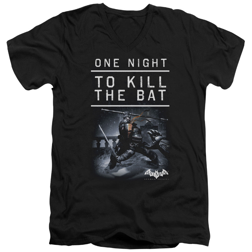 Batman Arkham Origins - One Night - Short Sleeve Adult V-neck - Black T-shirt