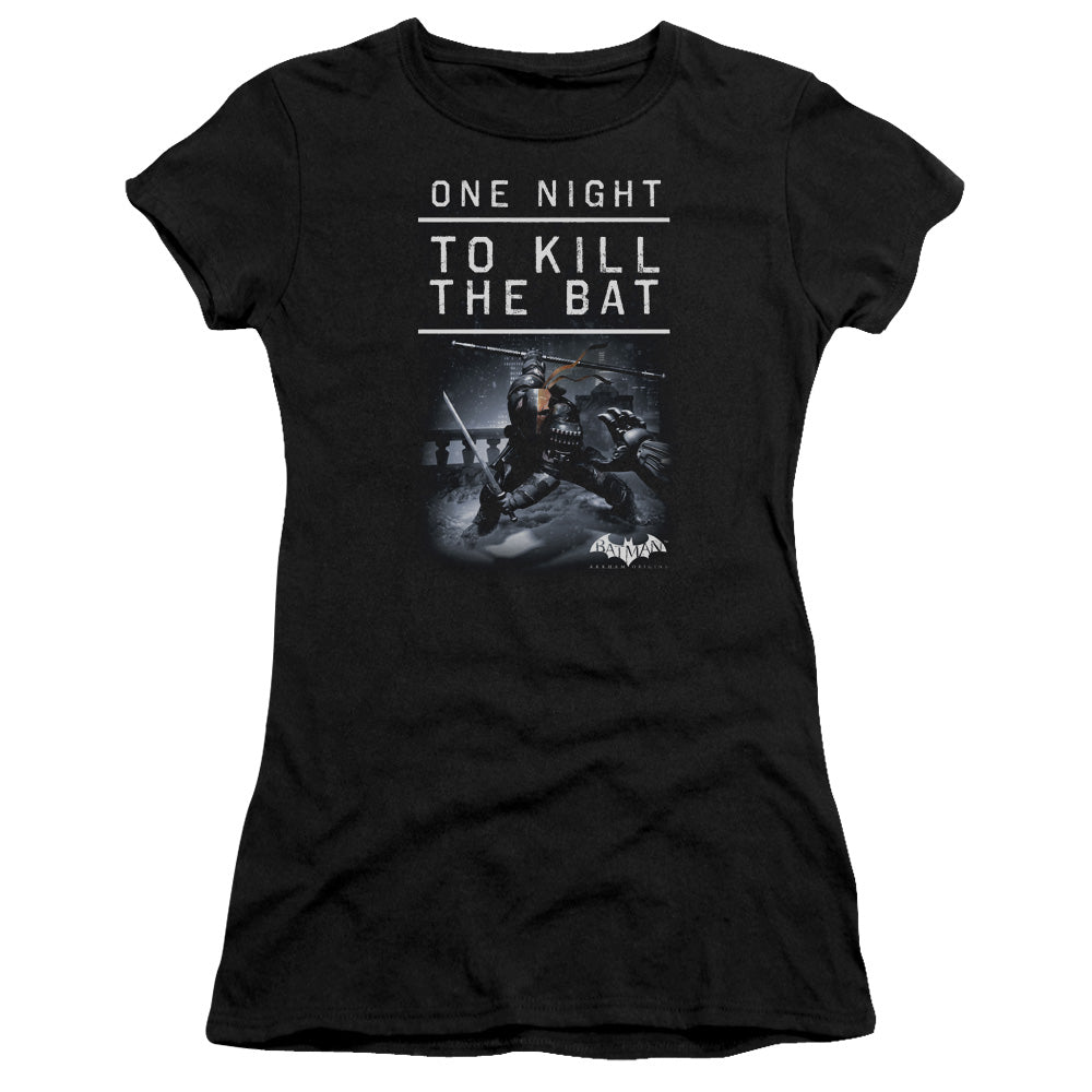 Batman Arkham Origins - One Night - Short Sleeve Junior Sheer - Black T-shirt